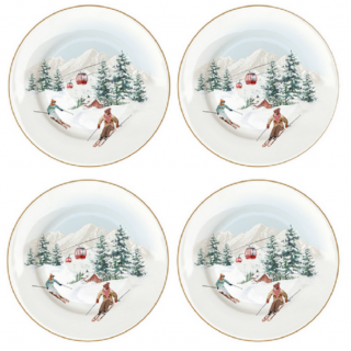 Porcelán desszertes tányér szett - 19cm - Chalet