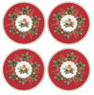 Porcelán desszertes tányér szett 4db-os, 19cm dobozban, Christmas Berries