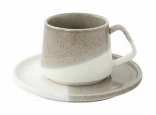 Porcelán eszpresszó csésze - 130ml - Double beige