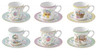 Porcelán eszpresszós kávéscsésze szett Coffee Mania - Spring Bloom