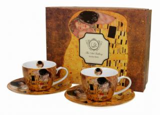 Porcelán kávés csésze szett - 90 ml - Klimt: The Kiss