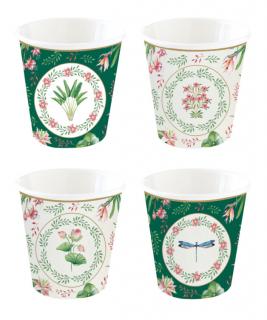 Porcelán kávés pohár szett - 100ml - Botanic Chic