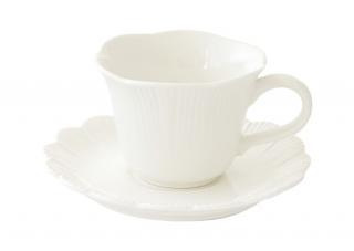 Porcelán kávéscsésze szett - 110ml - Fleuri white