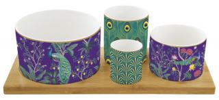Porcelán kínáló tál 4 db-os szett Atmosphere, Imperial Peacock