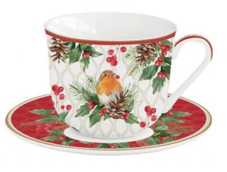 Porcelán reggeliző csésze szett - 370ml - Christmas Berries