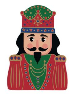 Porcelán tál diótörő formájú - 19x26,5cm - Nutcracker Twist