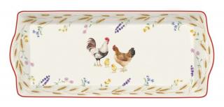 Porcelán tálca - 35x15cm - Country Life