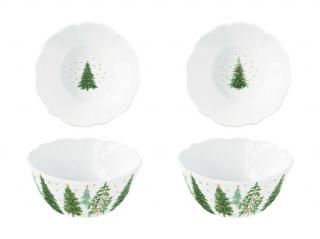 Porcelán tálka szett 2 db-os - 14x6cm - Festive Trees