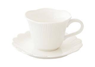 Porcelán teáscsésze szett - 250ml - Fleuri white