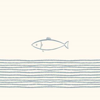 Pure Fish of white papírszalvéta 33x33cm, 20db-os