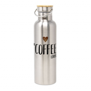 Rozsdamentes acél útipalack, duplafalú, 0,75l, Coffee Lover