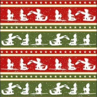 Sleigh Ride papírszalvéta 33x33cm, 20 db-os