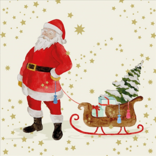 Snowflakes  Santa papírszalvéta 33x33cm, 20db-os