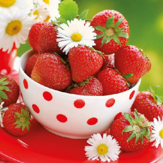Strawberries In Bowl papírszalvéta 33x33cm, 20db-os