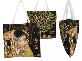 Textil bevásárlótáska - Klimt: A csók/Életfa