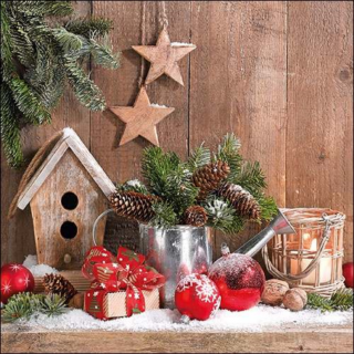 X-Mas Scene papírszalvéta 33x33cm, 20 db-os