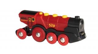 Brio elemes mozdony - piros - 33592