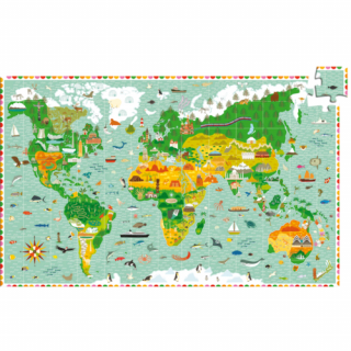 Djeco - A Föld térképe - Kirakó és böngészőkönyv - DJ7412