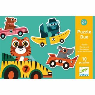 Djeco baba puzzle - párosító puzzle - Versenyautók _DJ08148