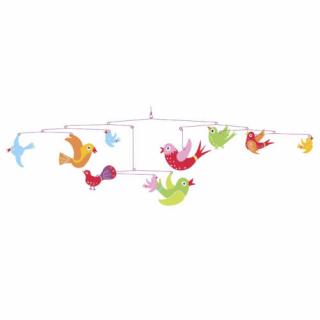 Djeco függődísz - gyerekszoba dekor  - Színes madarak - DD4311