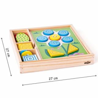 Geometriai formák kirakója - fejlesztő játék - montessori - 91915