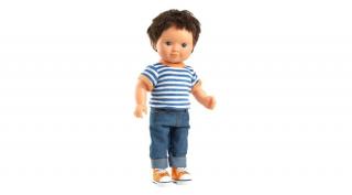 Játék baba - 32 cm - barna szemű - fésülhető - Fred - DJ7764