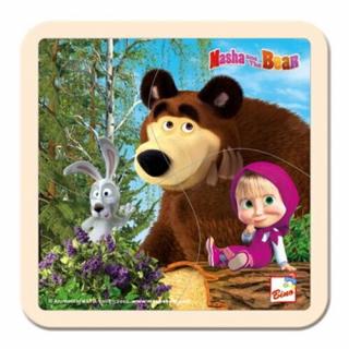 Mása és a medve - fa kirakó - fa puzzle - fejlesztő játék - montessori játék - 16115