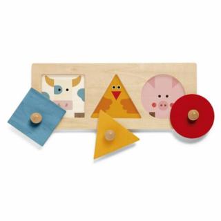 Montessori játék szín és formaválogató  - Alapformák- DJ6200