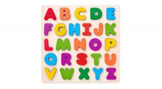 Woody betű puzzle - fa kirakó - fa kirakó - fejlesztő játék - montessori játék - fajáték - 90634