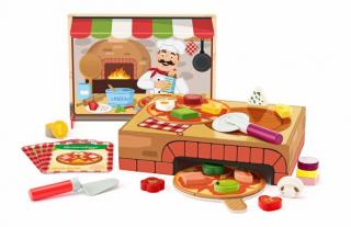 Woodyland Carlo pizzériája - Pizzakészítő játék - fajáték - W91936