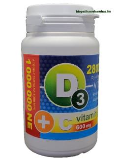 D3-vitamin 28 000 NE + C-vitamin 600 mg