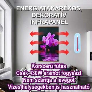 Dekoratív elektromos infravörös fűtőpanel -Orchidea