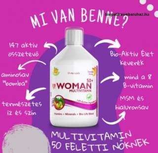 FOLYÉKONY MULTIVITAMIN 50 FELETTI NŐKNEK - SWEDISH NUTRA WOMAN 50+