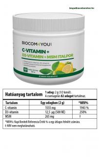 MSM-C VITAMIN +D3  ITALPOR, Láz és fájdalomcsillapító - Biocom 4you