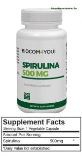 SPIRULINA ALGA - Biocom - ZÖLDALGA KAPSZULA