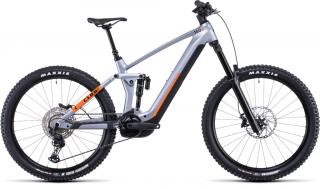 CUBE STEREO HYBRID 160 HPC SL 750 27.5 POLARSILVER´N´ORANGE Férfi Elektromos Összteleszkópos Enduro MTB Kerékpár 2022