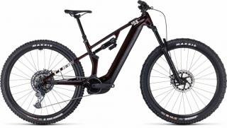 CUBE STEREO HYBRID ONE55 C:68X SLX 750 liquidred´n´carbon 2024 Férfi Elektromos Összteleszkópos MTB Kerékpár