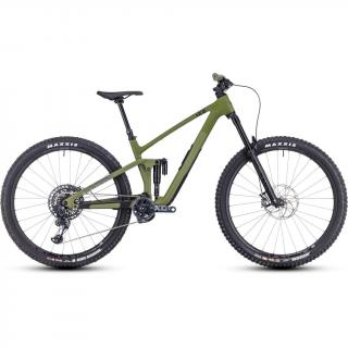 CUBE STEREO ONE55 C:62 TM 29 OLIVE´N´CHROME 2023 FÉRFI ÖSSZTELESZKÓPOS MTB KERÉKPÁR