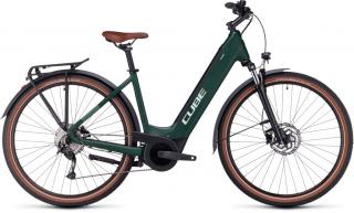 CUBE TOURING HYBRID ONE 500 EASY ENTRY DARKGREEN´N´GREEN 2023 UNISEX ELEKTROMOS TREKKING KERÉKPÁR