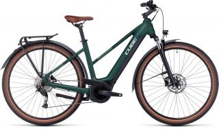 CUBE TOURING HYBRID ONE 500 TRAPÉZ DARKGREEN´N´GREEN 2023 NŐI ELEKTROMOS TREKKING KERÉKPÁR