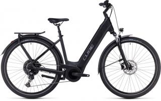 CUBE TOURING HYBRID PRO 625 EASY ENTRY BLACK´N´METAL 2023 UNISEX ELEKTROMOS TREKKING KERÉKPÁR