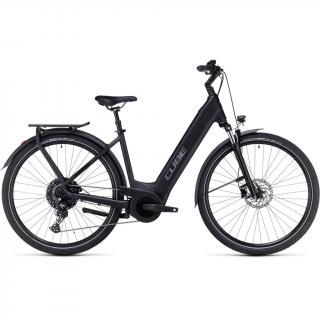 CUBE TOURING HYBRID PRO 625 EASY ENTRY BLACK´N´METAL 2024 UNISEX ELEKTROMOS TREKKING KERÉKPÁR