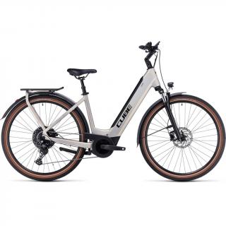 CUBE TOURING HYBRID PRO 625 EASY ENTRY PEARLYSILVER´N´BLACK 2024 UNISEX ELEKTROMOS TREKKING KERÉKPÁR