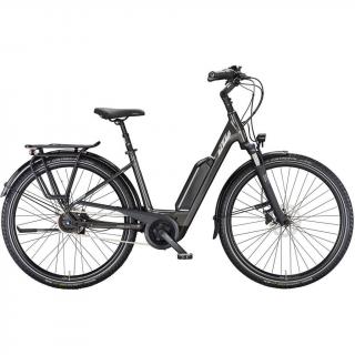 KTM MACINA CENTRAL P510 MACHINE GREY (SILVER+GREEN) EASY ENTRY 2023 UNISEX ELEKTROMOS CITY KERÉKPÁR