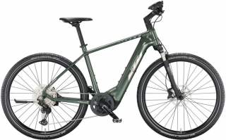 KTM MACINA CROSS 710 moss grey (chrome+orange) Férfi Elektromos Cross Trekking Kerékpár 2022