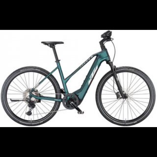 KTM MACINA CROSS 710 TRAPÉZ GREENPURPLE FLIP MATT (SILVER+ORANGE) NŐI ELEKTROMOS CROSS KERÉKPÁR 2023