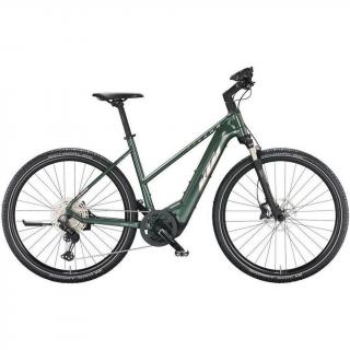 KTM MACINA CROSS 710 TRAPÉZ MOSS GREY (SILVER+ORANGE) NŐI ELEKTROMOS CROSS KERÉKPÁR 2022