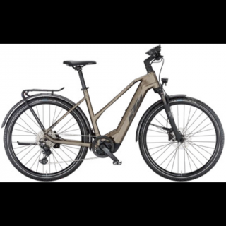 KTM MACINA CROSS LFC OAK MATT (BLACK+GREY) TRAPÉZ 2023 NŐI ELEKTROMOS CROSS KERÉKPÁR