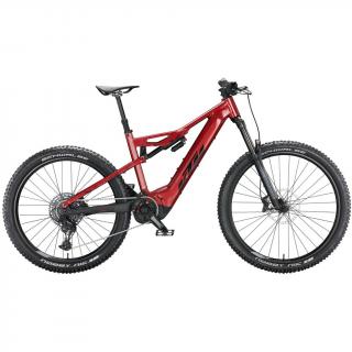 KTM MACINA KAPOHO 7973 CHROME RED (BLACK) FÉRFI ELEKTROMOS ÖSSZTELESZKÓPOS MTB KERÉKPÁR 2022