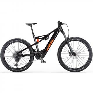 KTM MACINA KAPOHO 7973 FLAMING BLACK (ORANGE) 2023 FÉRFI ELEKTROMOS ÖSSZTELESZKÓPOS KERÉKPÁR